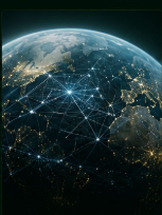Global network globe