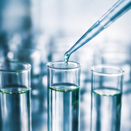 Pipetting into test tubes