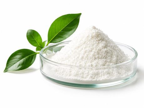 Piroctone Olamine powder in a glass dish