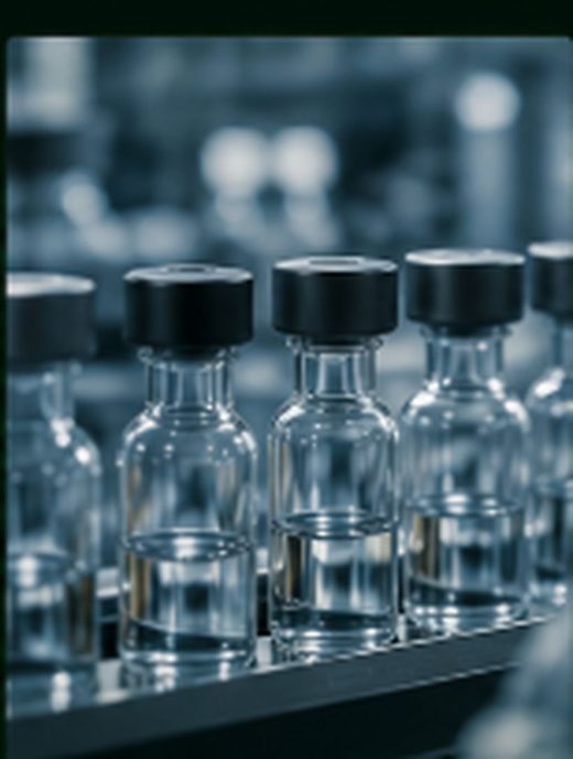 Vials on a filling line